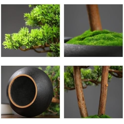 Silky Flower Store Artificial Bonsai Tree, Chinese Feng Shui Desktop Decorative Office Plant, White 20.5cm 7 7 Product: MOOWI Artificial Bonsai Tree Chinese Feng Shui Artificial Bonsai Tree Ornaments Office Desktop Landscaping Fake Green Plants Decorative Artificial Trees Plants(White)
