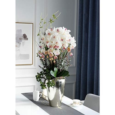 Product: Large Artificial Floral Bonsai, Elegant Table Centerpiece Butterfly Orchids Arrangement, Simulation White Phalaenopsis Flowers Bonsai for Home/Parlor/Hotel/Office for House Table Office Desk Decor