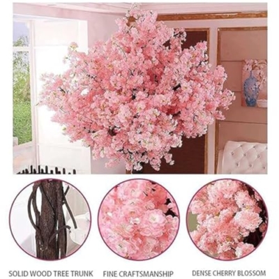 Product: Handmade Light Pink Decorative Tree, Artificial Cherry Blossom Tree, with Cherry Blossom Branches, for Indoor and Outdoor Wedding Decor,001,2.3x2.0m/7.5x6.6ft