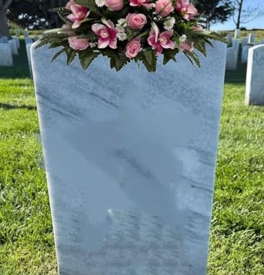 Silky Flower Store Artificial Memorial Flower Saddle, Rose Orchid Cemetery Saddle, Outdoor Headstone Flowers, 32x18x14in 8 8 Product: Jucgghk Vivid and Realistic Floral Art Rose and Orchid Cemetery Saddle,Spring Cemetery Flowers ,Headstone Flowers for Cemetery Outdoor Memorial Day