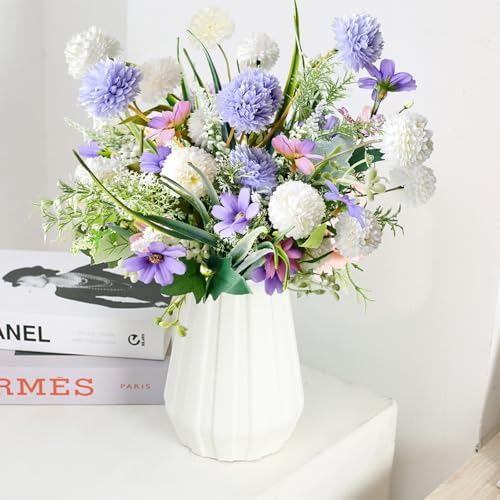 Product: JINXIAN 9 Pieces Artificial Flowers Bouquet of Artificial Flowers High End Artificial Flower for Home, Living Room, Wedding, Bedroom, Garden, Fake Flower Bouquet