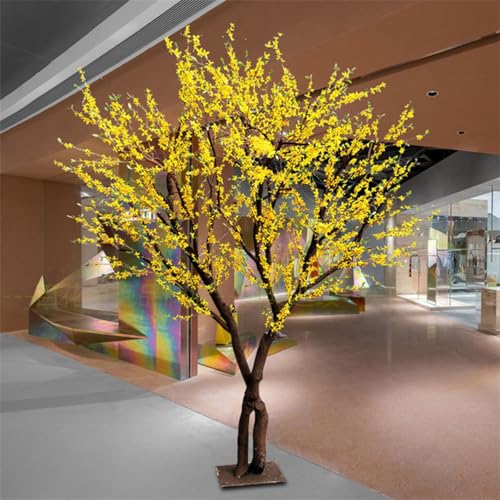 Simulation of Winter Jasmine Tree, Small Yellow Flower Yellow Plant Fake Tree Large Indoor Living Room Floor Floral Art Happiness Tree Decoration 2.5M - Artificial Flower Arrangements Product: Simulation of Winter Jasmine Tree, Small Yellow Flower Yellow Plant Fake Tree Large Indoor Living Room Floor Floral Art Happiness Tree Decoration 2.5M