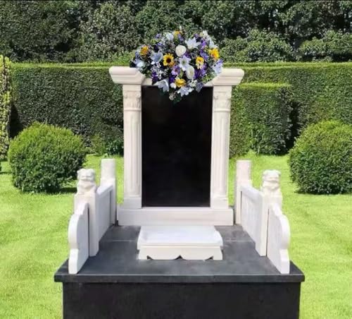 Product: Jucgghk Vivid and Realistic Floral Art Beautiful Grave Flowers, Durable Cemetery Saddle, Cemetery Flowers, Headstone Saddle, Cemetery Arrangement for Grave Tombstone Decorations