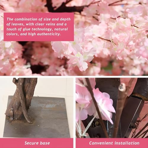 Product: Handmade Light Pink Cherry Tree, Large Artificial Cherry Tree, with Blossom Branches, for Indoor and Outdoor Decor Home Wedding Hotel Shopping Mall Decor,001,1.6x1.6m5.2x3.2ft