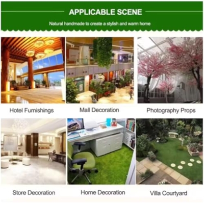 Product: Simulated Magnolia Flowers, Large Artificial Trees and Plants Hotel Interior Living Room Floor-to-Ceiling Window Decoration Floral Customization 1M