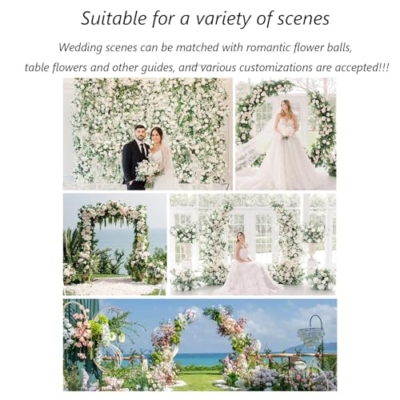 Silky Flower Store Artificial Baby's Breath Flower Wall Backdrop, White Fabric Floral Panel, 5D 3D Simulation, 3m x 3m 16 16 Product: 5D Three-Dimensional Simulation White Fabric Flower Wall, Artificial Baby's Breath Decorative Background Wall, Suitable for Wedding Hotel Layout Event Decoration(3m*3m)
