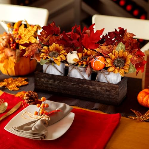 Silky Flower Store Artificial Wedding Bridesmaid Bouquets, Fall Flower Table Centerpieces, Coordinated Faux Floral Décor, 12 Piece Set 30cm 8 8 Product: DIYDOFUN Set of 6 Wedding Bridesmaid Bouquets & 6pcs Artificial Fall Flower Table Centerpieces