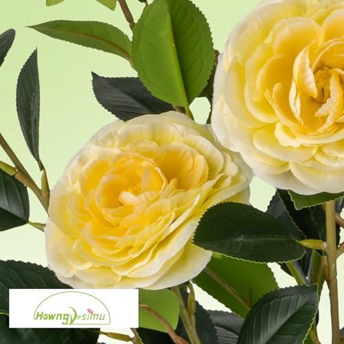 Silky Flower Store Artificial Camellia Tree, Faux Potted Plant, White Pot, Yellow, Indoor Outdoor Decor, 24cm 1 1 Product: Jcezvnt 2 Pack Artificial Camellia Tree with White Pot, 24" Faux Potted Plants for Indoor Outdoor Decor, Tall Silk Greenery Plant for Home Office Living Room Balcony, Yellow