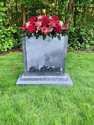 Product: Jucgghk Vivid and Realistic Floral Art Pink Easter Lily and Dahlia Mix Cemetery Saddle, Easter Saddle for Cemetery Headstone