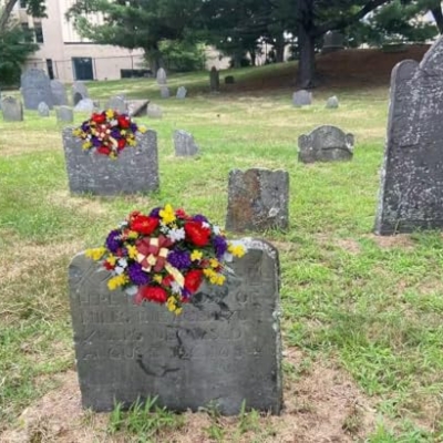 Product: Jucgghk Vivid and Realistic Floral Art 36" Artificial Headstone Flowers Saddle,Cemetery Arrangement, Memorial Day Flower for Grave Tombstone Decorations