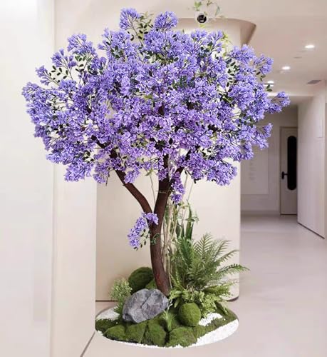 Product: Artificial Trees| Large Artificial Lilac Tree| Fake Handmade Dense Blue Purple Lilac Tree| for Home Office Christmas Holiday Garden Farmhouse Decor(8FT)
