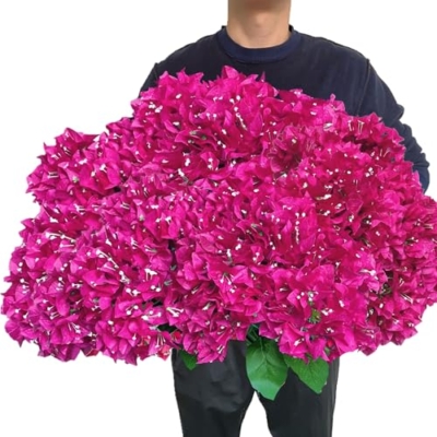 Product: Artificial Bougainvillea Bush Silk Flowers Bouquet for Home Garden Wedding Decor Bougainvillea Flower Shrubs (Violet - Pack of 12)