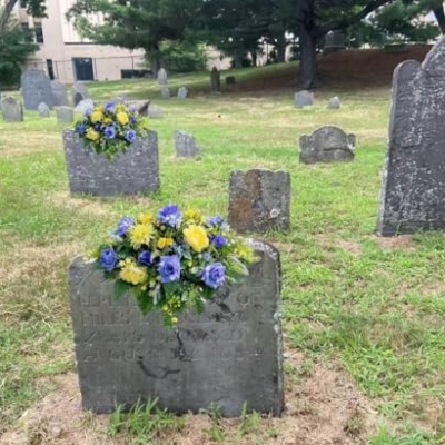Product: Jucgghk Vivid and Realistic Floral Art 36" Artificial Cemetery Flowers,Realistic Vibrant Flowers, Outdoor Grave Decorations for Headstone