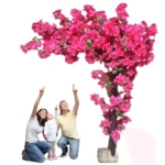 Product: Bougainvillea Tree,Lifelike Bougainvillea Artificial Tree,Bougainvillea Faux Silk Flower Tree,Tall Fake Floor Plant,for Indoor Outdoor Bedroom Living Room Decor,2.*1.5m