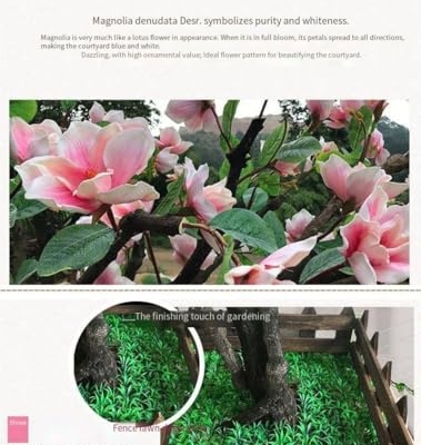 Product: Artificial Trees Outdoor Plants Artificial Magnolia Flower Tree ， Indoor Tall Faux Plant for Home Decor - Fake Magnolia Flower Trees Suitable for Indoor and Outdoor Living(3 * 3m/118 * 118in)