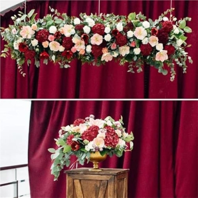 Product: Gfsdjalkj 25PCS Hydrangea Artificial Flowers,Silk Hydrangea Heads Flowers for DIY Wedding Centerpiece Home Party Decoration(Wine)