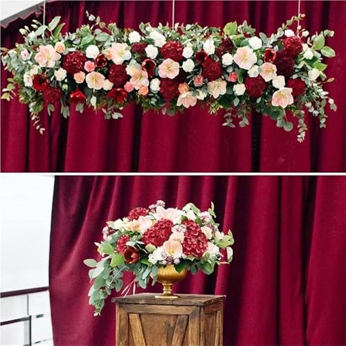 Product: Gfsdjalkj 25PCS Hydrangea Artificial Flowers,Silk Hydrangea Heads Flowers for DIY Wedding Centerpiece Home Party Decoration(Wine)