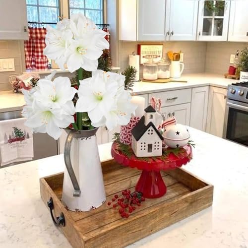 Product: Briful 2 Pack White Amaryllis Artificial Flower Bundle for Home Office Room Table Vase Arrangement Centerpiece