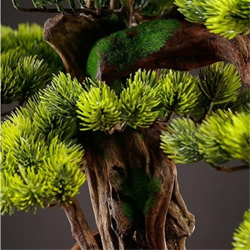 Silky Flower Store Artificial Bonsai Tree, Indoor Decorative Plant, Ceramic Planter, Welcome Pine Entrance, 32.5cm 2 2 Product: MOOWI Artificial Bonsai Tree Simulation Welcome Pine Entrance Desktop Indoor Bonsai Fake Plants Decorative Hotel Showroom Landscaping Artificial Trees Plants