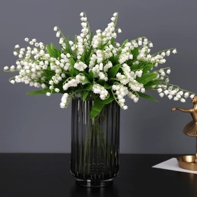 Product: DUYHBAWRS Simulated Lily of The Valley Plastic Flower, Single Bell Orchid, Tactile Wind Chime Flowerdecorative