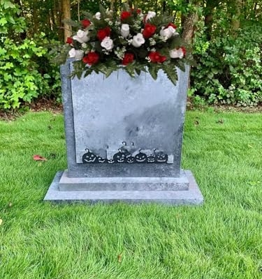 Product: Jucgghk Vivid and Realistic Floral Art Red and White Roses Cemetery Saddle,Winter Cemetery Arrangement,Valentines Day Cemetery Headstone Saddle for Grave