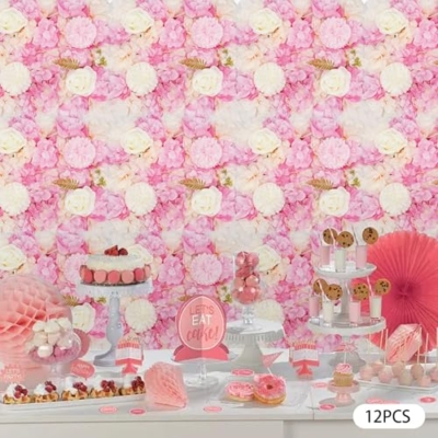 Silky Flower Store Artificial Flower Wall Backdrop, Silk Flower Panel Wedding Decor, Indoor Outdoor DIY Floral Hedge, 12pcs Panel Set 12pcs 9 9 Product: Cncestore 12pcs Flower Wall Backdrop Anti-Wear Flower Panel Silk Wedding Venue Decor