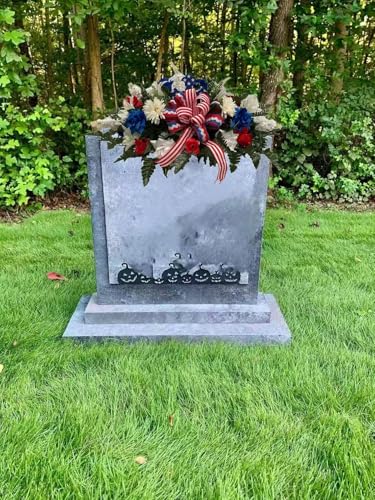 Silky Flower Store Artificial Cemetery Saddle Floral Arrangement, Patriotic Memorial Headstone Flowers, 32in 1 1 Product: Jucgghk Vivid and Realistic Floral Art Beautiful Patriotic, Memorial Cemetery Saddle Arrangement,Cemetery Flowers for Headstone Arrangement