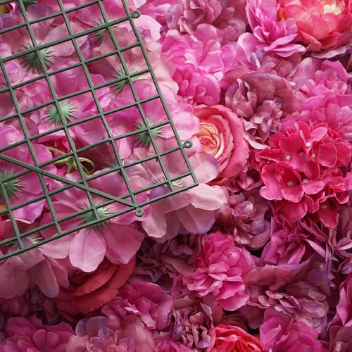 Product: Efavormart 13 Sq ft. | 4 Panels UV Protected Lifelike Assorted Silk Flower Wall Mats Panel Photo Booth Garden - Violet | Purple