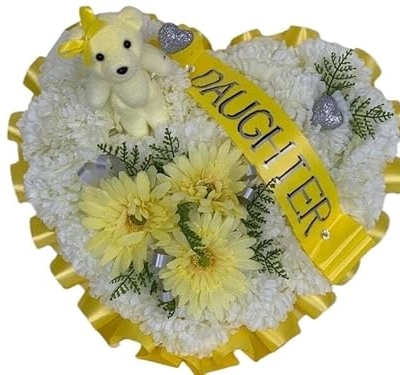 Product: Taozhiyuan Welcome Logo Flowers Lovely Teddy Bear Wreaths, Artificial Wreaths, Suitable for Tombstone Decoration and Condolences(Baby Blue)