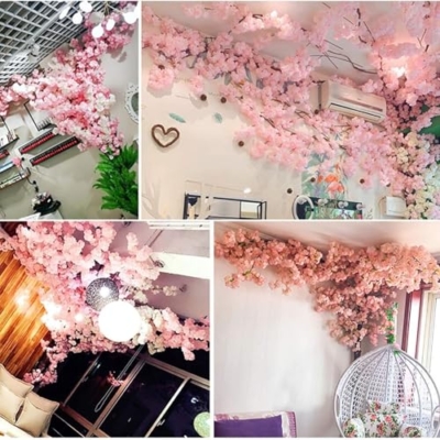 Product: Artificial Cherry Blossom Flowers Simulated Blossom Tree, Height Perfect for Party Restaurant Mall Display, for Indoor Outdoor Party Restaurant Mall Artificial Plant,001,1.5 * 1.0m/4.9x3.2ft