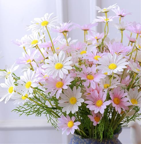 Product: 10 Pcs Artificial Daisy Flowers, Silk Faux Cosmos Chamomile for Home, Garden & Wedding Decoration (50cm)