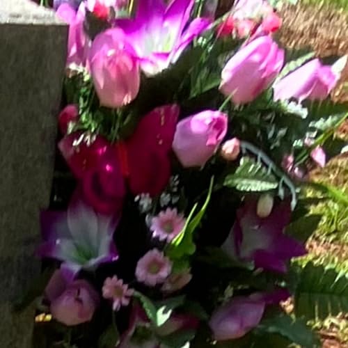Product: Jucgghk Vivid and Realistic Floral Art Butterfly Lily Cemetery Flowers,Cemetery Vase Arrangement for Cemetery Headstones Gravesites