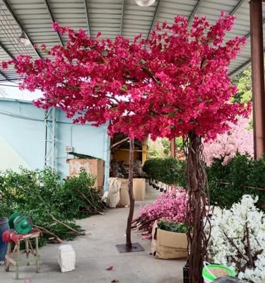 Product: Artificial Bougainvillea Tree, Faux Tree Realistic Bougainvillea Plant with Flowers/Leaves for Home Office Garden Farmhouse Christmas Holiday Decor(2x1.8m/78x72in)