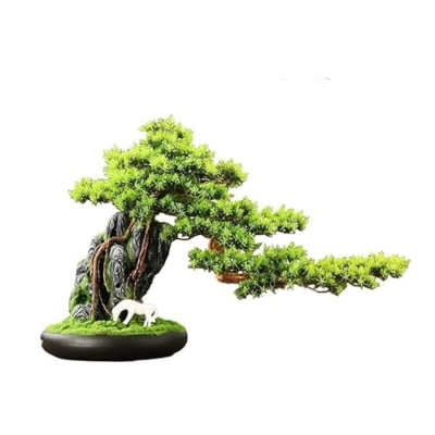 Product: MOOWI Artificial Bonsai Tree Artificial Bonsai Tree with Ceramic Round Pot Fake Plant Ornaments for Living Room Entrance TV Cabinet Artificial Trees Plants