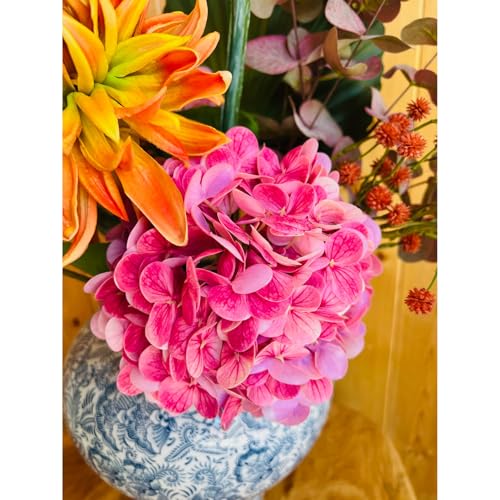 Product: RIX Artificial Multi Colored Bird of Paradise Flowers Arrangement - in Weighted Ceramic Vase 7" Tall