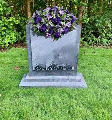 Product: Jucgghk Vivid and Realistic Floral Art 36" Artificial Cemetery Flowers,Realistic Vibrant Grave Flowers, Outdoor Grave Decorations for Headstone(Purple)