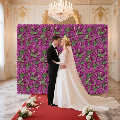 Silky Flower Store Purple Artificial Bougainvillea Flower Wall Panels, IPOPU 2 Pack, Decorative Faux Floral Backdrop, 20x20in 5 5 Product: IPOPU 2 Pack Flower Wall Artificial Bougainvillea Panels 20x20inch Purple Faux Bougainvillea Flower Panels for Backdrop for Party Decorations Wedding Wall Decor (Purple)