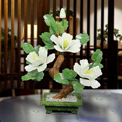 Silky Flower Store Artificial Peony Bonsai Tree, Jade Tabletop Ornament, Home Office Decor, 27x18x29cm 11 11 Product: GAZOGJ Artificial Tree Tabletop Peony Bonsai Tree Jade Bonsai Ornaments Creative Peony Flower Bonsaifor Home Office Table Decor Chinese Feng Shui Decoration Artificial Bonsai tr