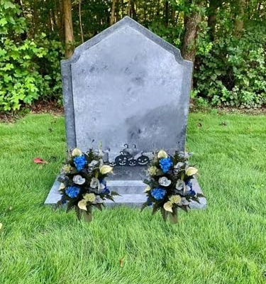 Product: Jucgghk Vivid and Realistic Floral Art Cemetery Vase Arrangement,Artificial Cemetery Flowers, Artificial Flowers Bouquet Decoration for Cemetery Headstones Gravesites