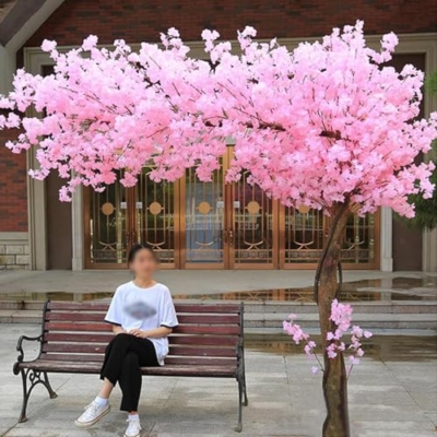 Product: Handmade Light Pink Cherry Tree, Large Artificial Cherry Tree, with Blossom Branches Handmade, Realistic Flowers, for Indoor Outdoor Home Office Party Wedding,001,2.0x1.0m/6.6x3.2f