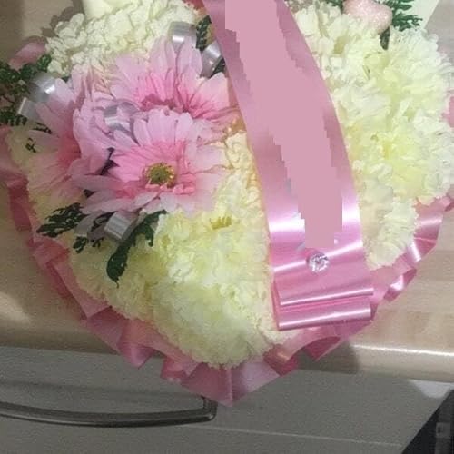 Product: Taozhiyuan Welcome Logo Flowers Lovely Teddy Bear Wreaths, Artificial Wreaths, Suitable for Tombstone Decoration and Condolences(Baby Blue)