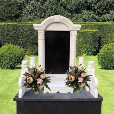 Product: Jucgghk Vivid and Realistic Floral Art Cabbage Roses Flower Arrangement,Artificial Rose Bouquet Decoration for Cemetery Headstones Gravesites