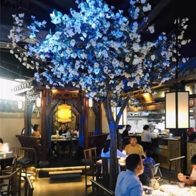 Product: Simulated Peony Tree, Indoor Artificial Tree Decoration Landscaping Large Floor-Standing Flower Art Hotel Shopping Mall Props Ornaments 5M