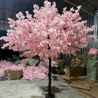 Product: Artificial Cherry Blossom Trees, Handmade Pink Fake Cherry Blossom Tree Centerpieces with Fake Flower, Gorgeous Lifelike, Round(2 * 1.8m)