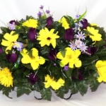 Product: Hshan Fall Mixture Flowers Cemetery Flower Arrangement, Beautiful Silk Artificial Flowers for Cemetery Arrangement, Memorial Flowers Outdoor Memorial Decorations ﻿ Gravesite Flower