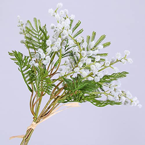 Product: WTYBRMYO Artificial Flowers 6Pcs Artificial Acacia Yellow Mimosa Plush Pudica Spray Cherry Silk Fake Flower for Wedding Home Decoration Red Bean Plant Fake Flowers