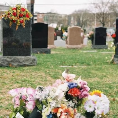 Product: Jucgghk Vivid and Realistic Floral Art 36" Large Fall Greens-Oranges Artificial Flowers,Fall Cemetery Arrangements for Grave Tombstone Decorations