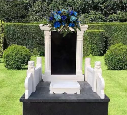 Product: Jucgghk Vivid and Realistic Floral Art Spring Cemetery Flowers,Flower for Cemetery,Grave Site Flower-Headstone Flower-Easter Cemetery Saddle for Grave