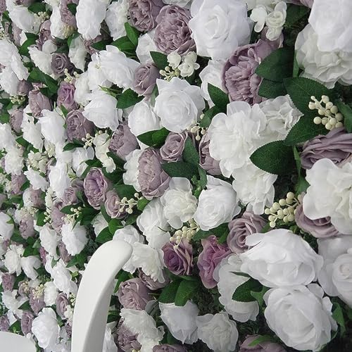 Product: YHdtUO Weddings Venue Shop Silk Rose Flower Wall Panels White Rose - 4 Pcs 60X40Cm Artificial Flowers Wall Decor Panels for Interior Wall Decor Floral Backdrop for Ph,
