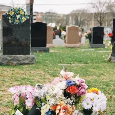 Product: Jucgghk Vivid and Realistic Floral Art 24" Artificial Cemetery Flowers Saddle,Cemetery Grave Decoration Headstone Flower for Outdoor Grave Decorations (Yellow Blue)